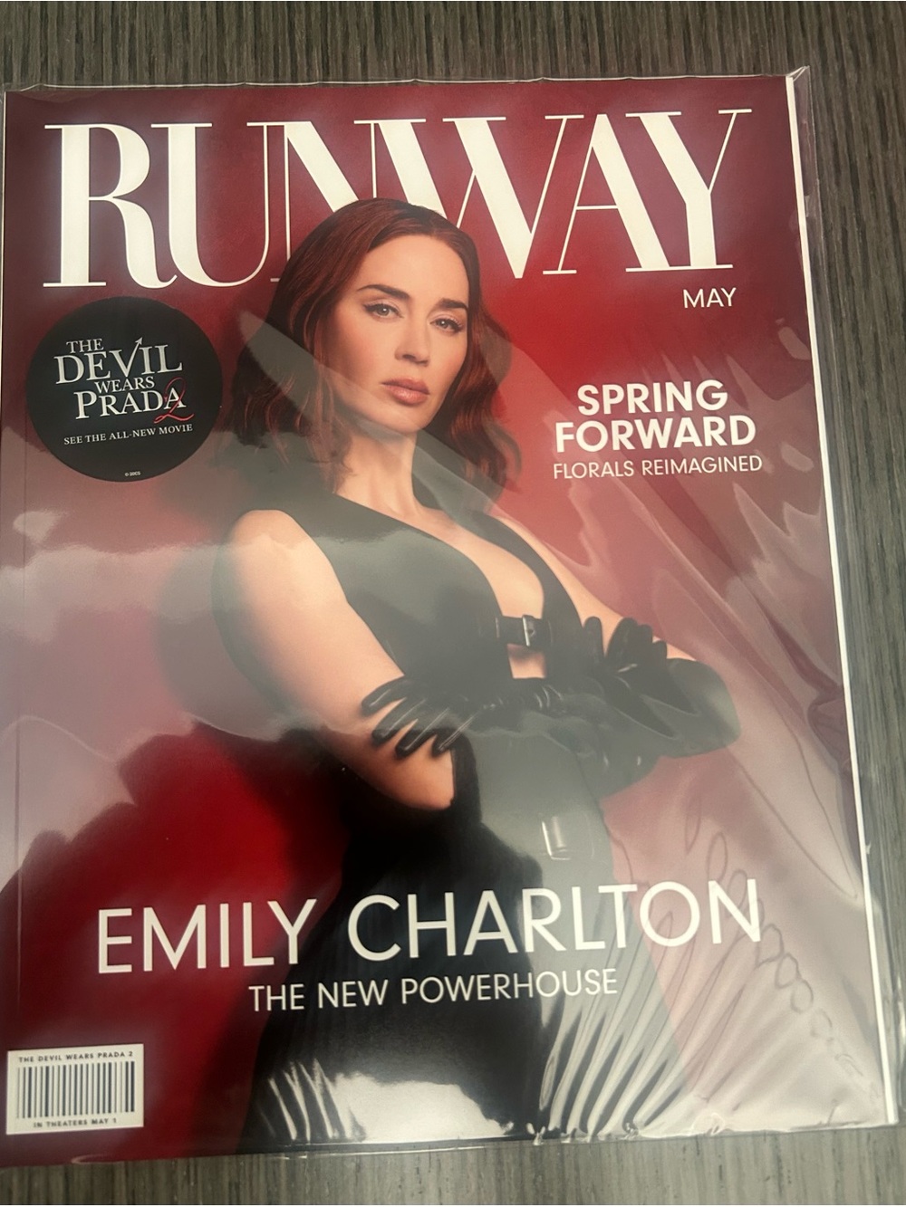 Runway Magazine May Issue - Emily Charlton Cover (Red) Devil wears Prada 2
